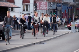 Cycling in Copenhagen.