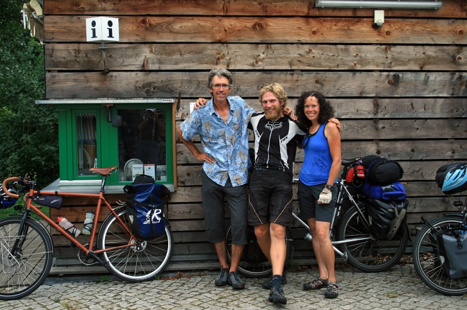 Paul, Sven and Jan at the Liebenwald Marina camp site.