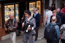 Street musicians.