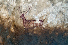 Cave painting between 5,000 and 8,000 years old.